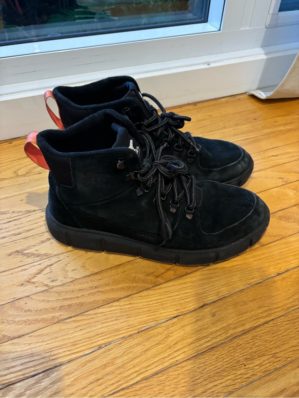 Sorry Men's Black Suede Lace-Up Ankle Winter Boots